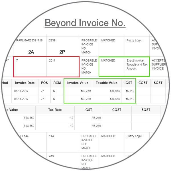 Image Beyond-Invoice-No Advance reconciliation page